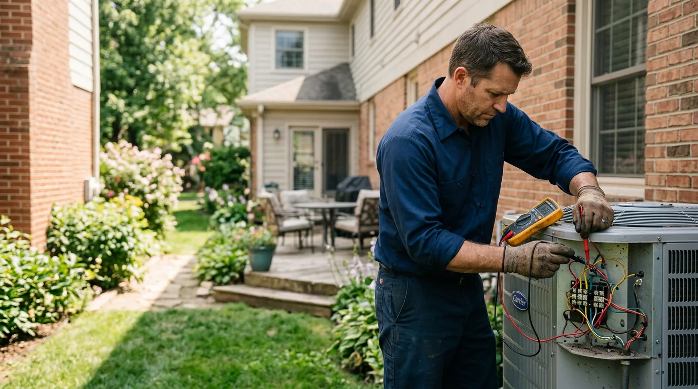 HVAC technician working near Oakland, TX